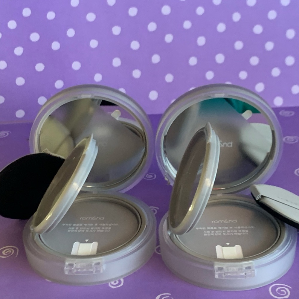 rom&nd Nu Zero Cushion 04 beige23   X 2 compacts!  No box